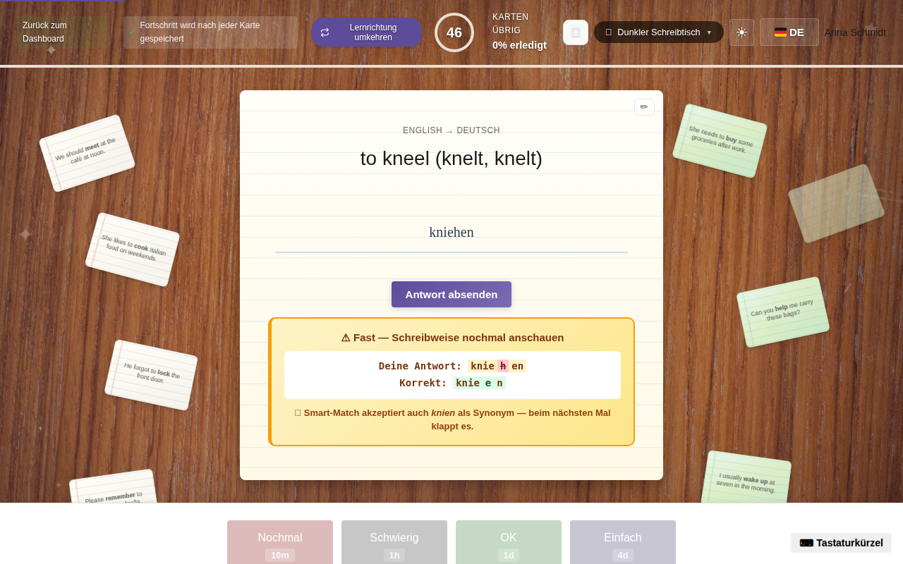 Tippmodus mit Diff-Feedback und KI-Akzeptanz